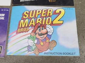 Lot Of 5 NES/ SNES Game Manual Lot Mario Bros Mario Bros 2 Rampage Starfox...