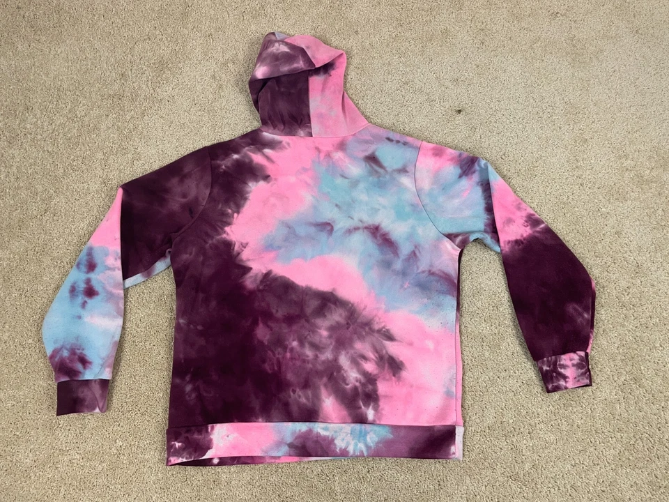 Rue 21 Pullover Sudadera con Capucha Mujer XL Kanga Bolsillo Mariposa Tie Dye Rosa Foto 2 de 4