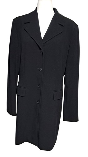 Apostrophe Essentials Coat Womens Size 16 Black Knee Length Business Casual Tren - Picture 9 of 12