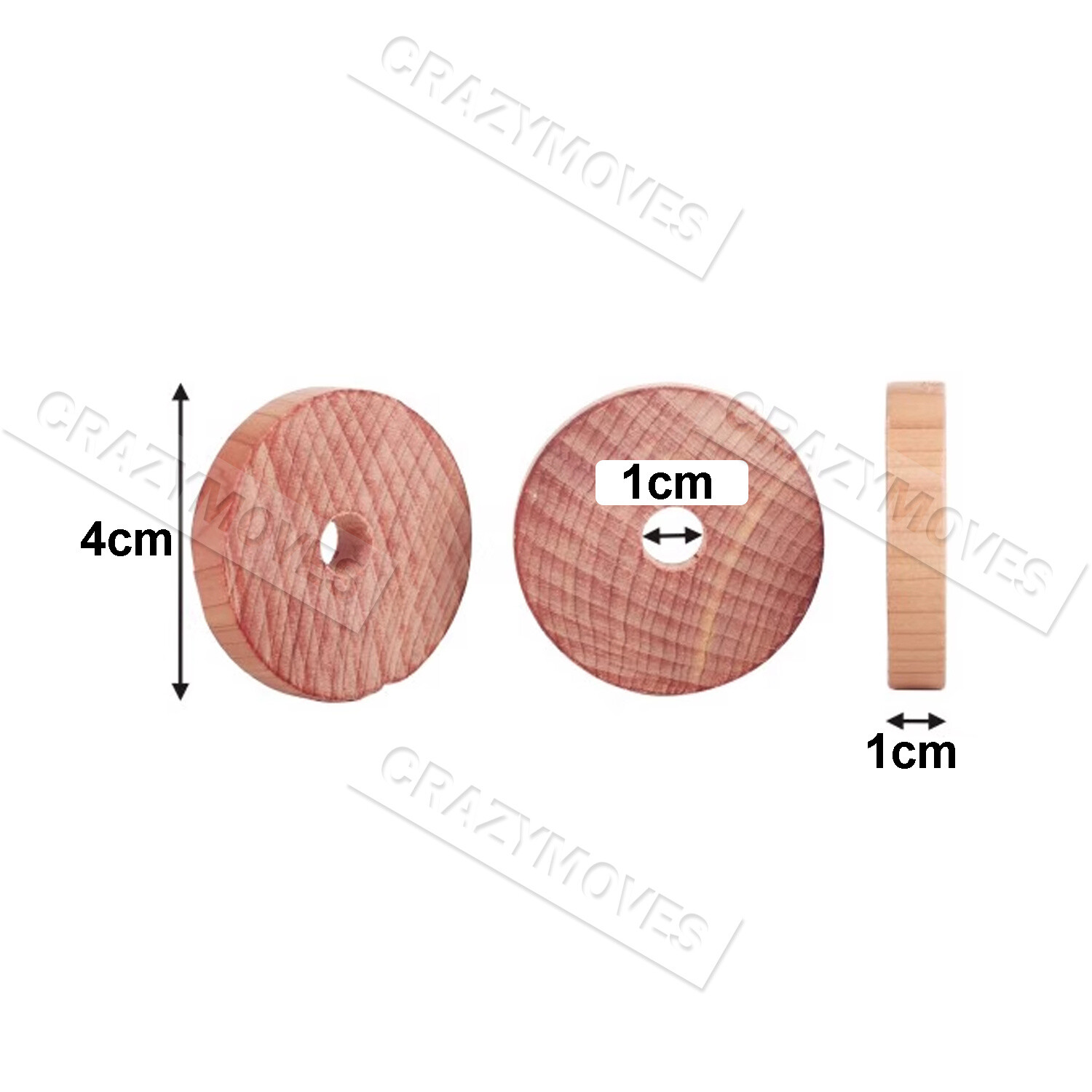 12pc Moth Cedar Wood Rings Repellent Killer Hanger Anti Mildew Drawers VIC