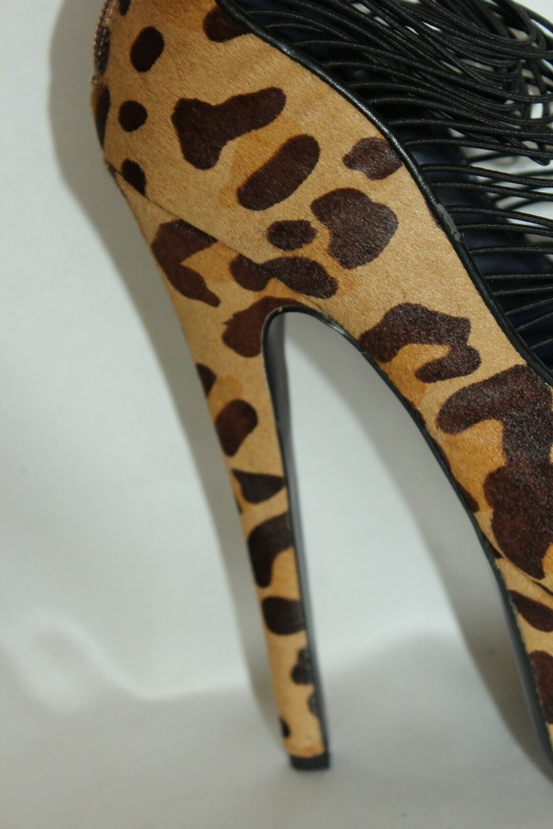 NEW London Trash  New London trash sz 7.5 ceres cheetah gold black platform stiletto main image 1