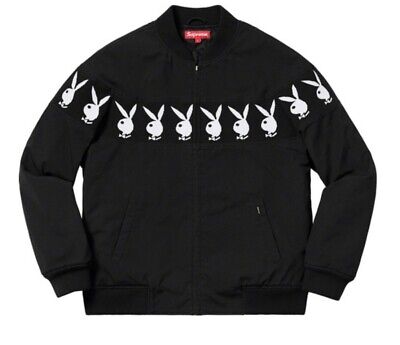 Brand New- Supreme Playboy Crew Full Zip Bomber Jacket SS19 Brand New- Supreme Playboy Crew Full Zip Bomber Jacket SS19