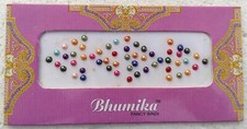 India Traditional Multicolor Bridal Decorative Gem Bindi Sticker Forehead Tattoo