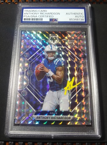 2023 Panini Mosaic IP Rookie Autograph Prizm #282 Anthony Richardson RC PSA AUTHENTIC - Foto 12 di 19