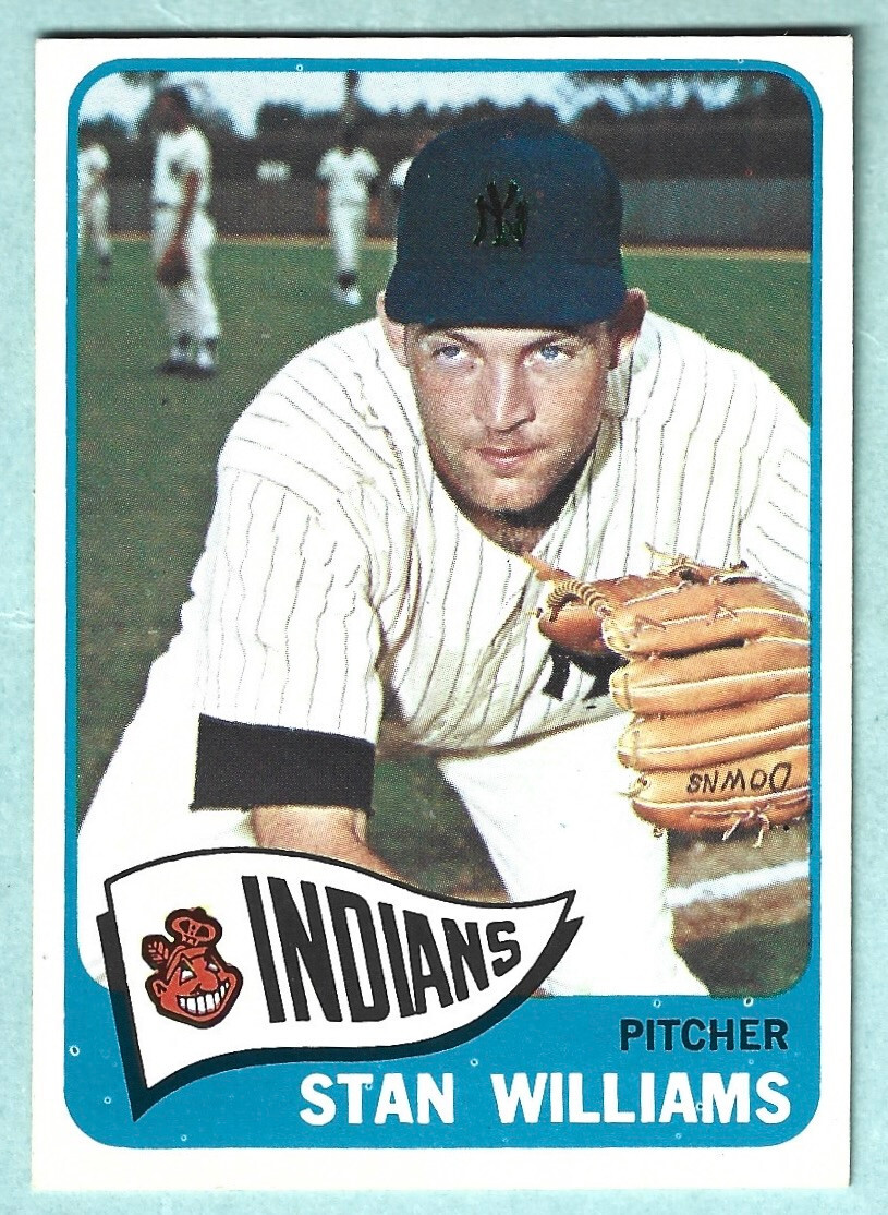 1965 Topps - Stan Williams - #404 - Indians - High Number - NrMt+ or Better
