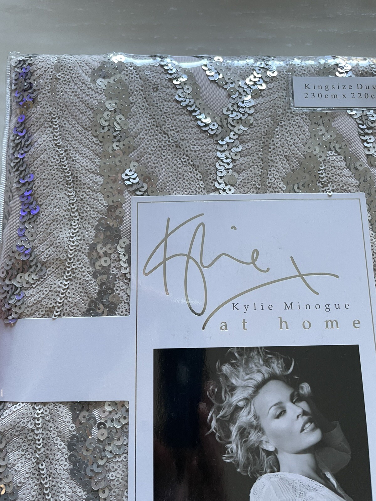 Kylie Minogue Celeste Shell Kingsize Duvet Cover Sequin Sparkle ONLY