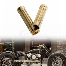 1" Motorcycle Brass Handlebar Hand Grips For Harley Touring Softail Dyna Glide