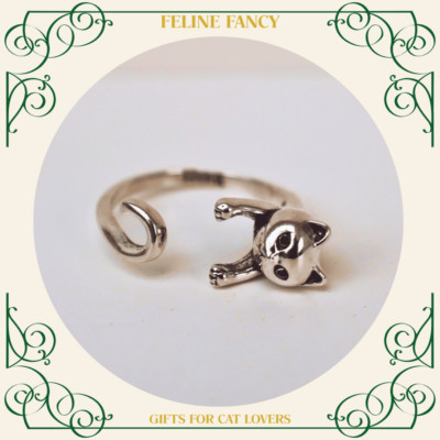 Lily Cat Ring | Silver | Cat Lovers | Ring | Wife Gift |  Jewellery  |  Feline