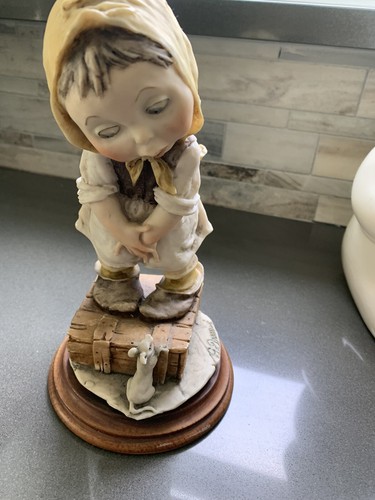 Vintage Giuseppe Armani Porzellanfigur ""Girl Scared of Mouse"" 1980