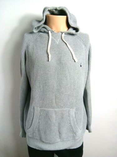Jack Wills Knitwear Hoodie Men`s Jumper Size-M Grey 100% Cotton Designer Comfort - Picture 1 of 4