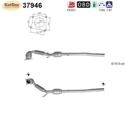   KatalysatorAudi A3,Seat Altea XL/Leon,VW Beetle/Eos/Golf6/Jetta/Scirocco,Euro5