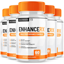  5 Pack Enhance RX Men Pills, Maximize Energy, Vitality  Stamina 300 Capsules