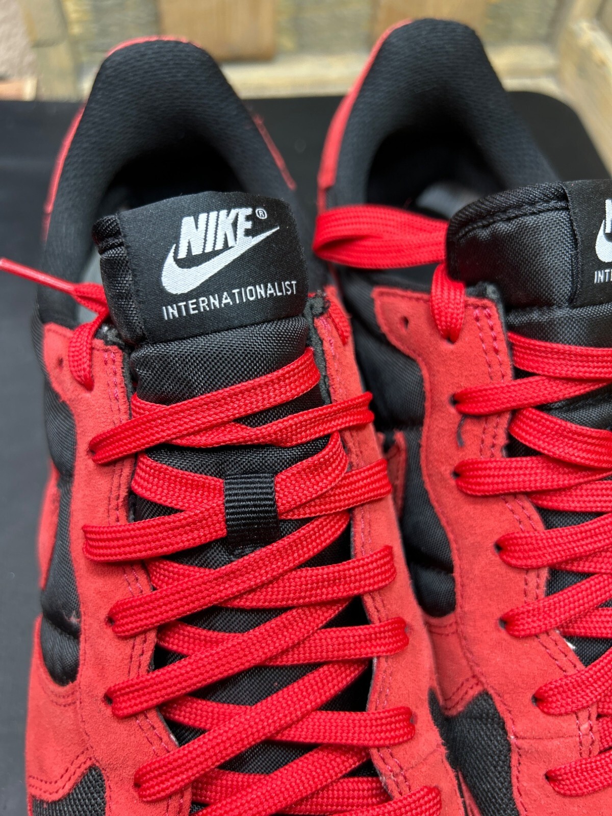 Nike Internationalist By You Custom ID Red Black Sneakers Mens 11 UK 10 EU 45 image 3