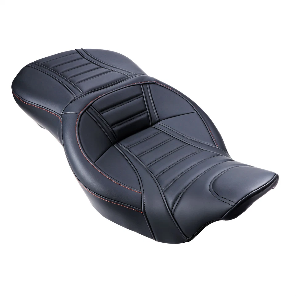 2-Up Full Seat For Harley Touring&Tri Glide Models 14-24 Faux Leather Easy Clean Foto 3 de 4