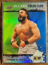 2022 AEW Andrade El Idolo Green Blue Colorflow /299 ALLURE Trading Card #86378