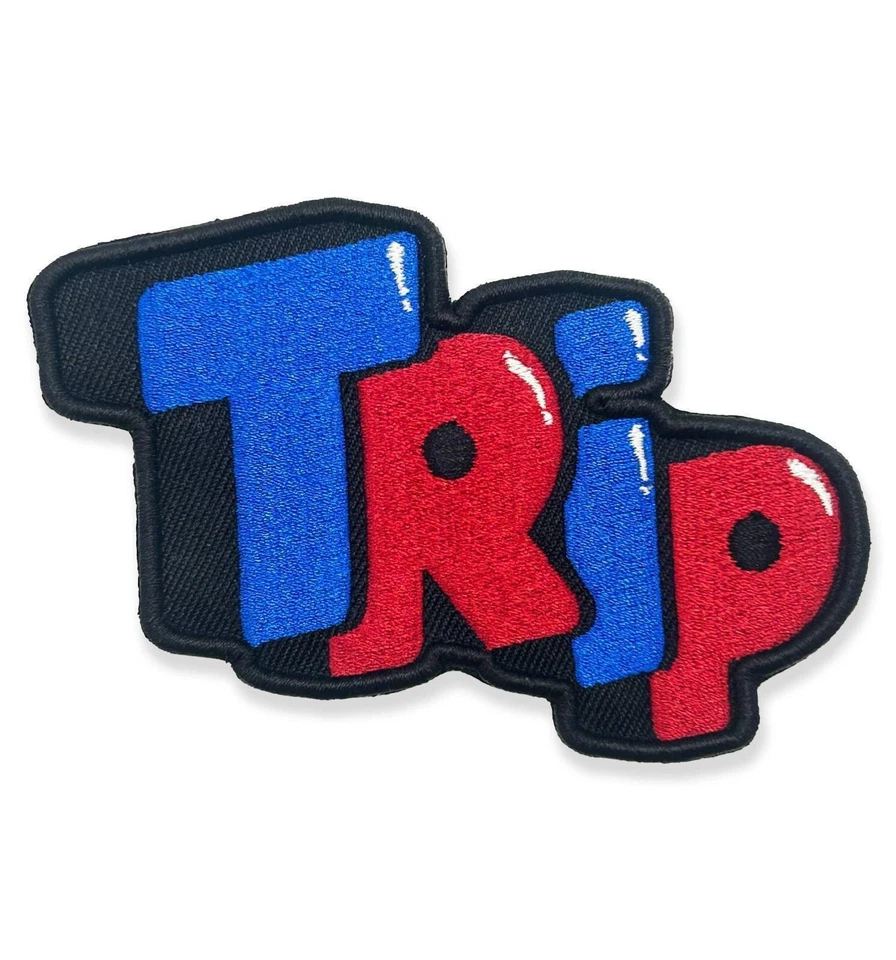 Trip Premium Embroidered Patches Sew-On Iron-On Patches Weed Trippy Fun Patches - Image 2 of 3