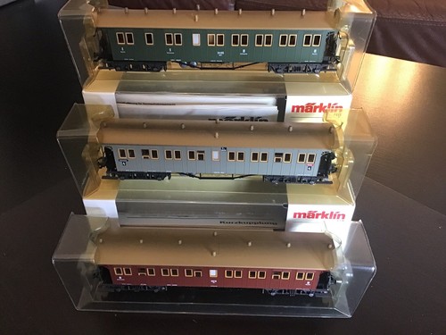 Lot De 3 Voitures Voyageurs Märklin H0 Silverlings DB - Neuves, époque IV, Lumière Fonctionnelle, échelle 1:87
