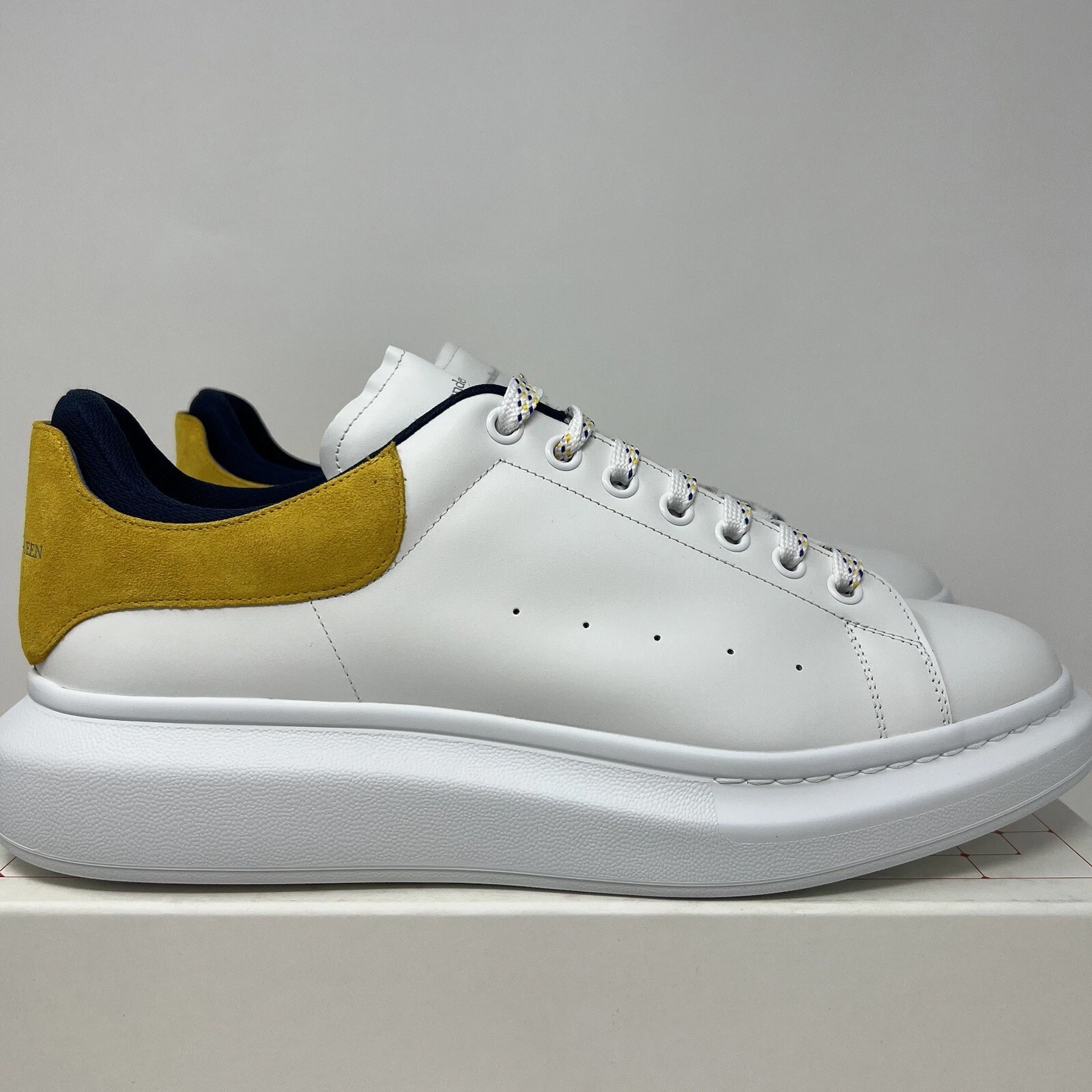 Alexander McQueen — Alexander McQueen Men's Oversized Platform Sneakers 16 US/ 49 EU White Yellow
