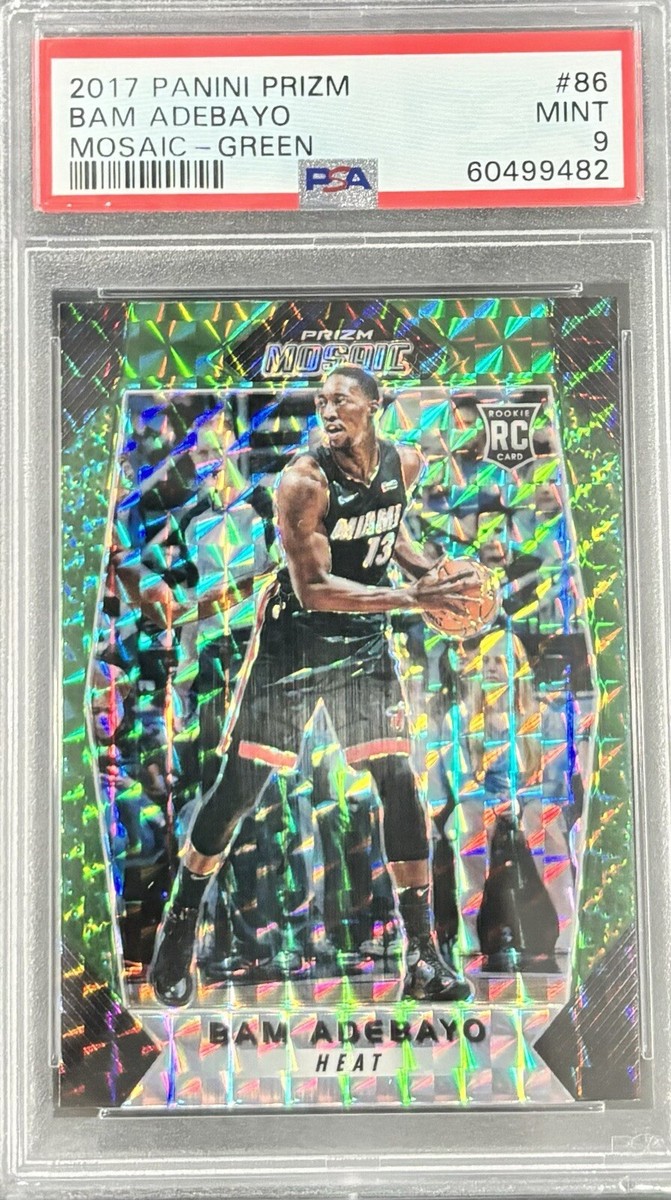 2017 PANINI PRIZM BAM ADEBAYO MOSAIC - GREEN RC | eBay