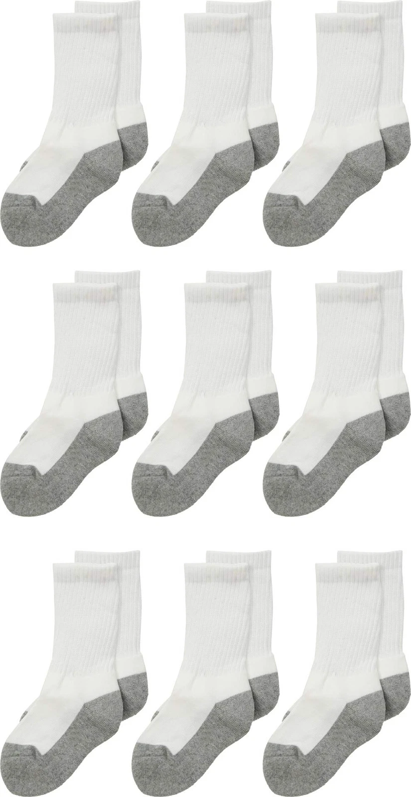 Jefferies Socks ESF16065 Baby Boy's Sport Crew Half Cushion 9-Pack, XS (6-11)
Opens in a new window 