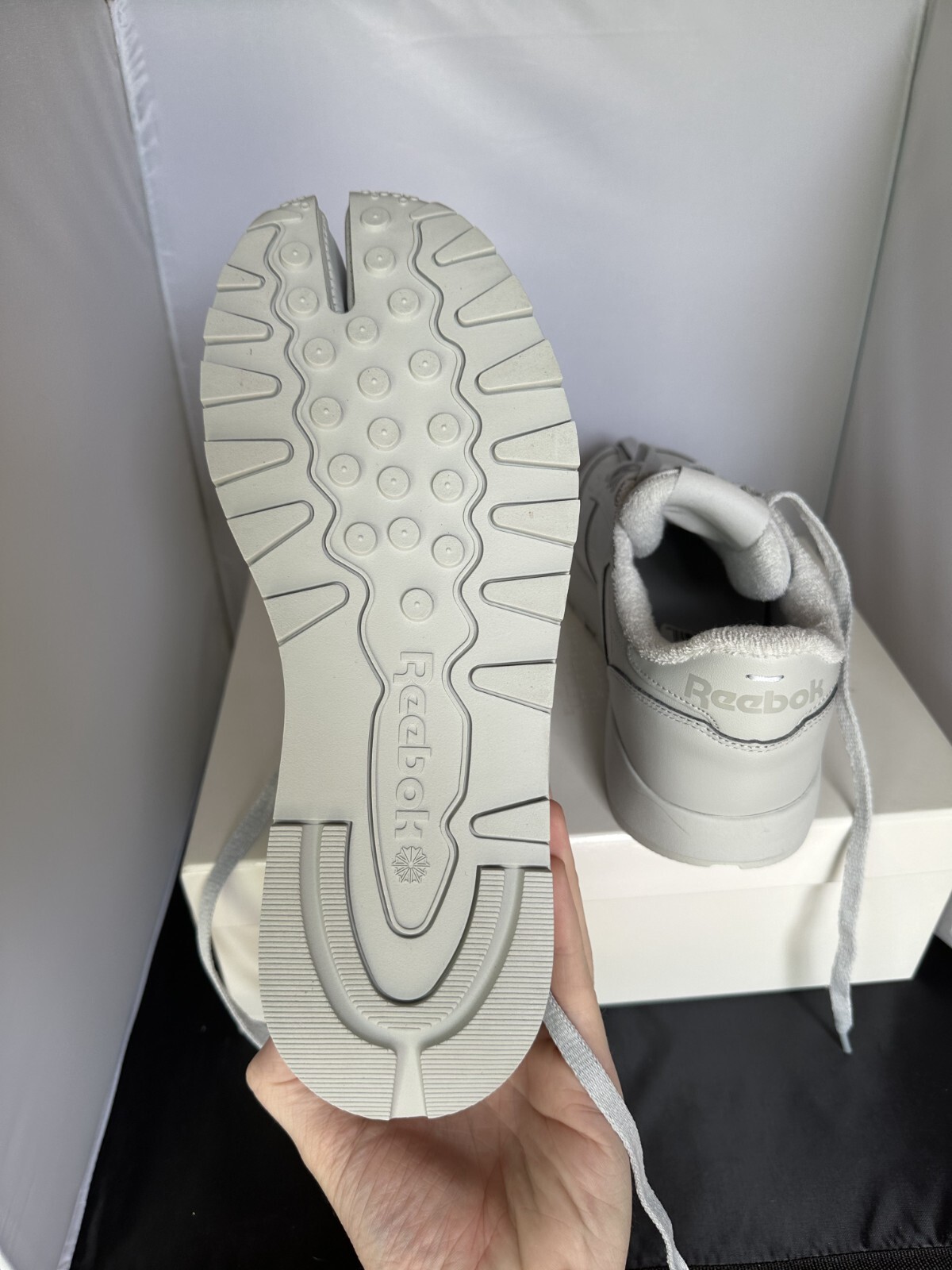 Size 10 Reebok x Maison Margiela Project 0 CL Tabi Gray Leather New With Box image 5