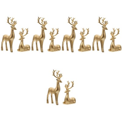 2pcs Deer Statuen Rentier Statuen Rentier Spielzeug Elch Figurine