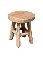 Teak Blumen Hocker 17X15 Cm - Natur / Klein - Holz Deko Pflanzen StäNder Massiv