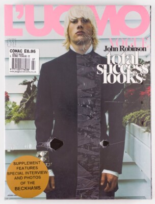 John Robinson VICTORIA DAVID BECKHAM Sealed L'UOMO VOGUE July 2003