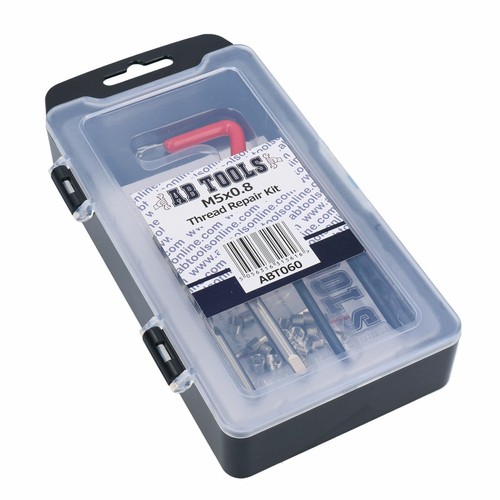 Kit de Cortador de Reparación de Grifo de Hilos M5 x 0,8 mm Helicoil 25 piezas Juego de Hilos Dañados AN075 - Imagen 5 de 6