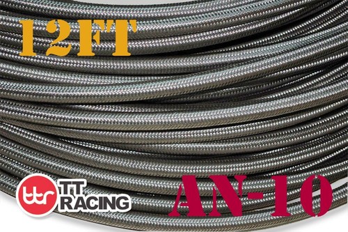 AN12 -12AN AN-12 Fitting Swivel Stainless Steel Braided Fuel Line Hose +12FT Kit - Bild 2 von 6