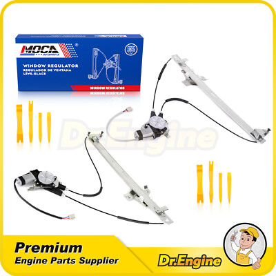 2x Front Left Right Power Window Regulator w/ Motor for Ford E150 E250 E350