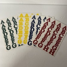 Creative Memories Retired 4 Sheets Red Blue Green Yellow Alphabet Stickers