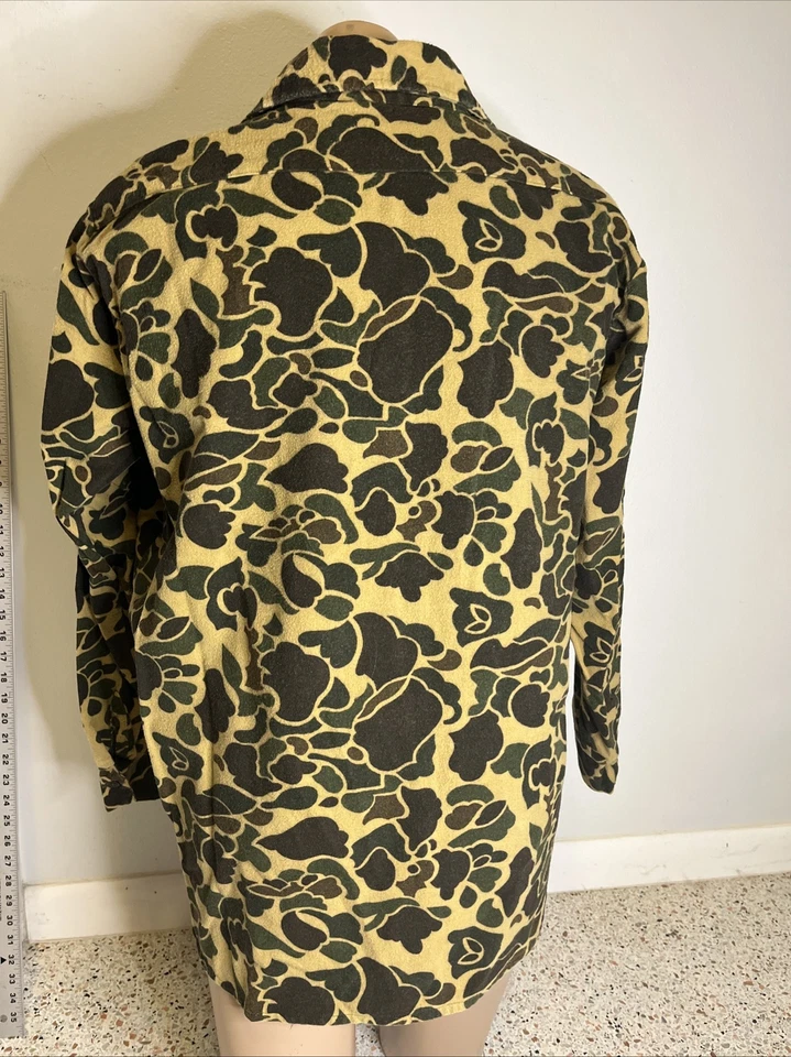Vintage REDHEAD Duck CAMO Camouflage Hunting Shirt Size Large Flannel - Image 2 of 4