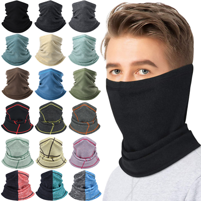 Winter Neck Warmer Gaiter Windproof Fleece Ski Face Mask Scarf for Cold ...