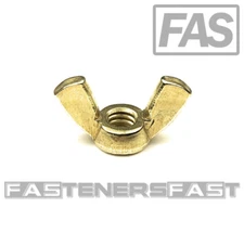 (10) 1/4-20 Solid Brass Wing Nuts 1/4-20 Butterfly Nuts Brass