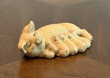 Russ Berrie Mother Sow Pig with 4 Piglets Baby Pigs Figurine