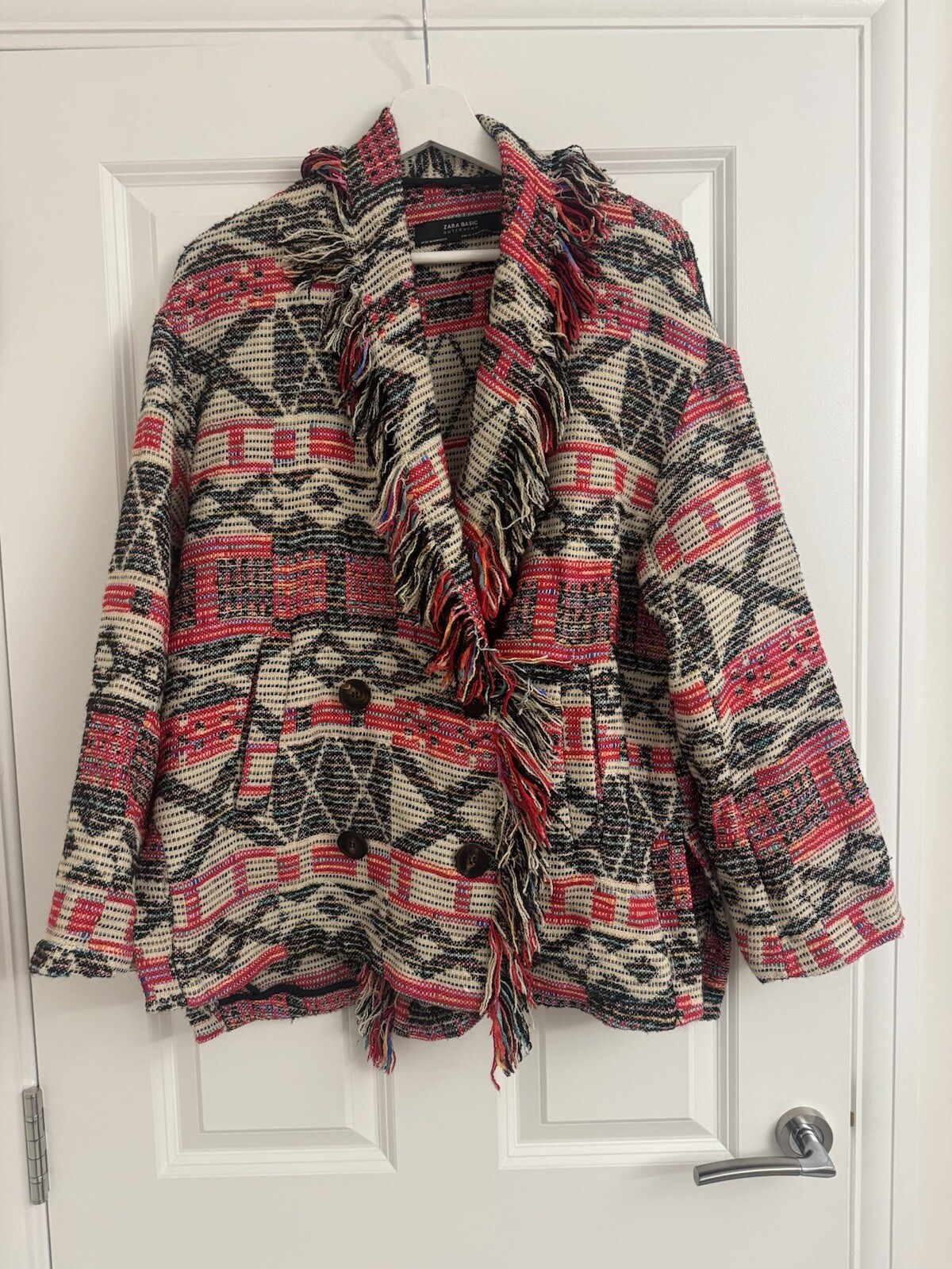 Zara Basic Outerwear Jacket Double Long Sleeve Fr… - image 2