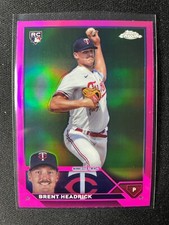 2023 Topps Chrome Update Brent Headrick RC PINK REFRACTOR #USC188 Twins!!!