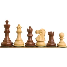 3.25" Reykjavik Series Staunton Chess Pieces Only set - Weighted Golden Rosewood