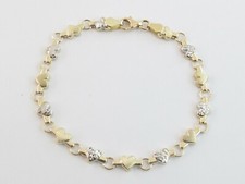 Heart Bracelet 14k Yellow And White Gold