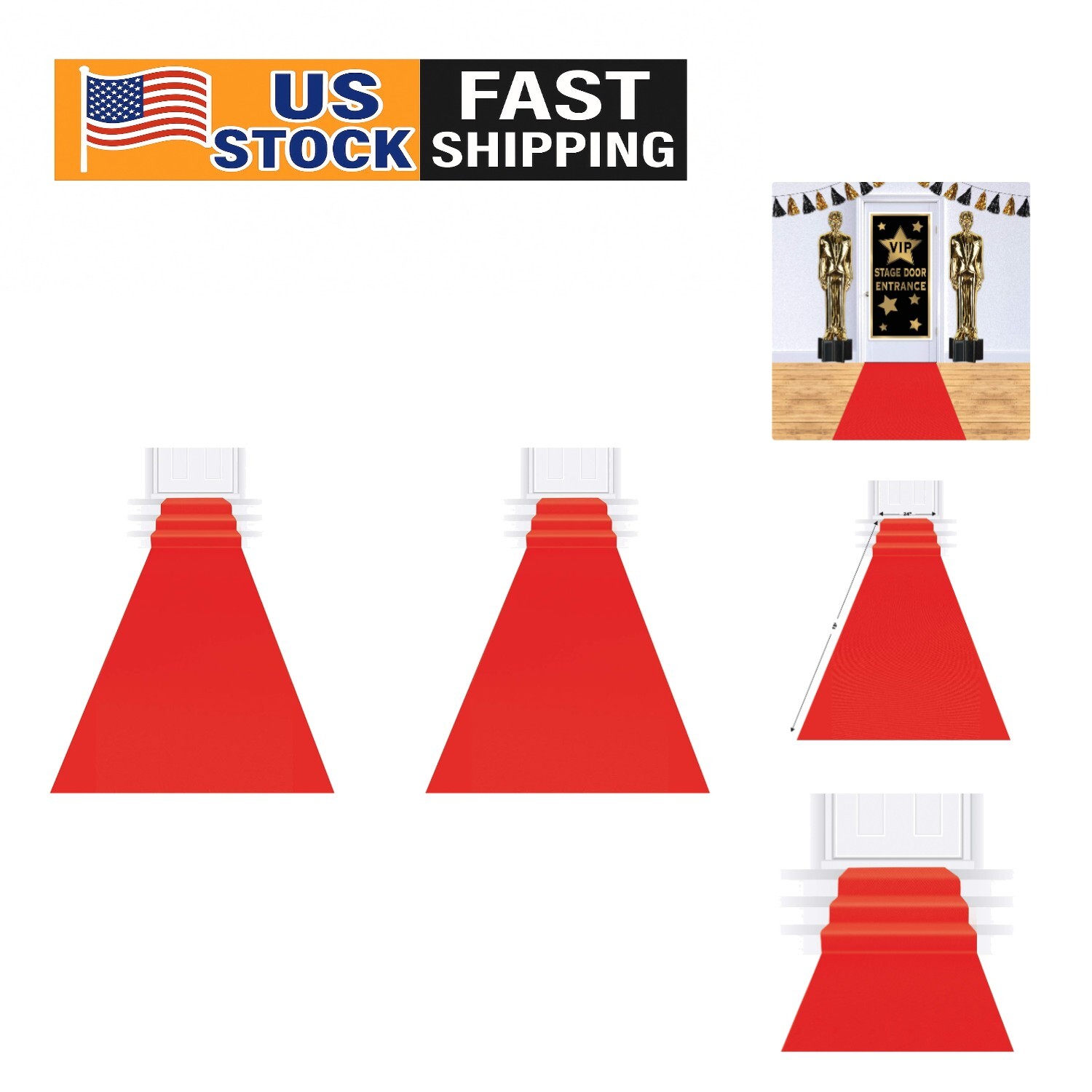 Novelty Red Carpet Runners Set - Perfect for Formal Events and Themed Parties