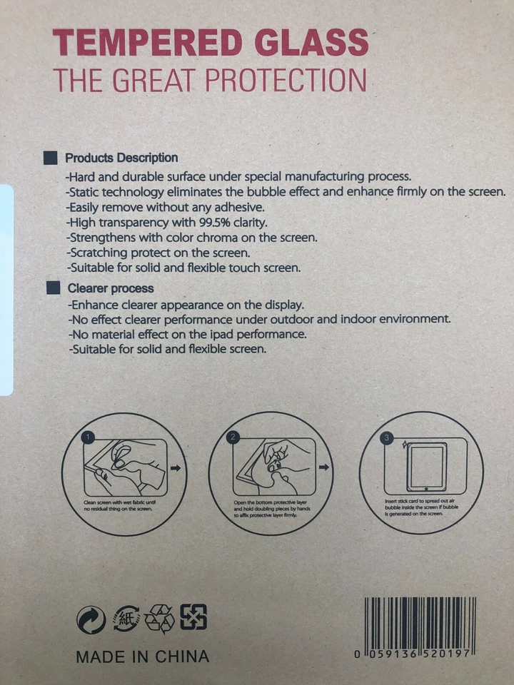 Tempered Glass Screen Protector CLEAR for iPad Pro 12.9" 2018 3rd/2020 4th GEN - Image 4 of 4