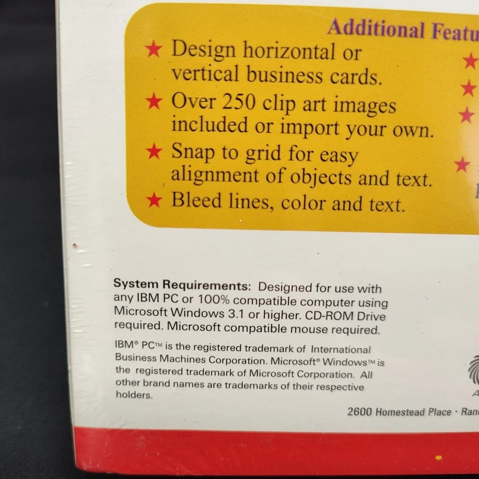 Vintage 1997 New Sealed Swift Platinum Business Card Maker Software Windows PC  - Image 3 of 4