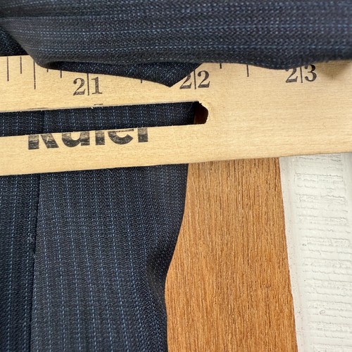 Joseph abboud Suit Mens 46R Gray Pinstripe 3 Button Wool Cashmere Pants 38x28 - Picture 3 of 20