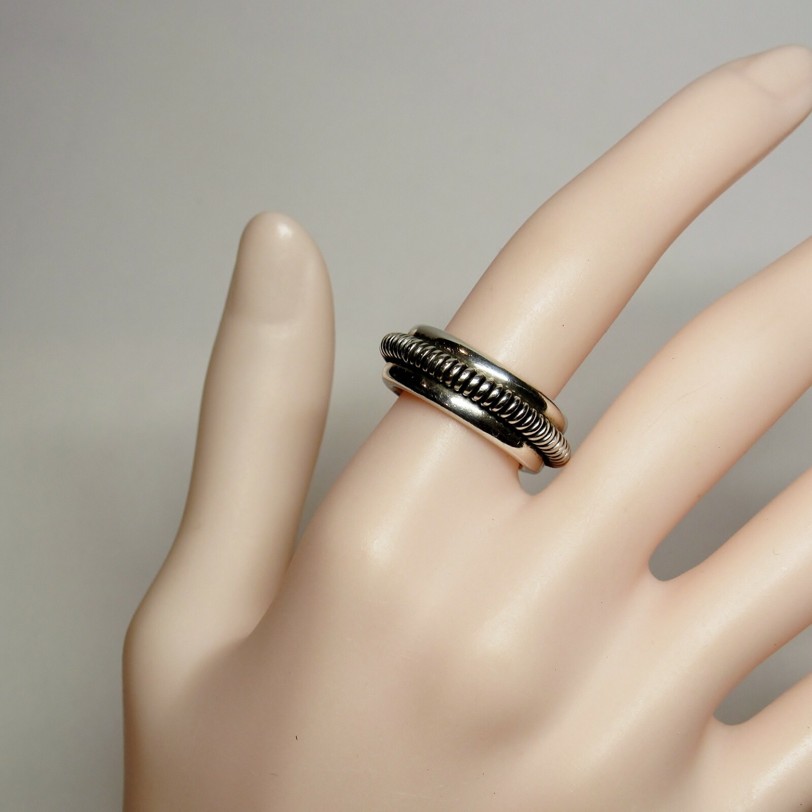 Solid Sterling 925 Silver Meditation Spinner Fidg… - image 7