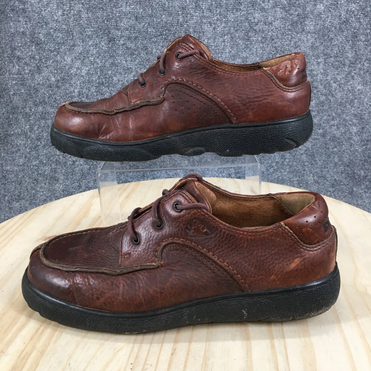 Rocky Shoes Mens 11 W Oxford Dress Lace Up Flats Brown Leather