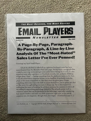 Ben Settle Email Players Issue 142 May 23