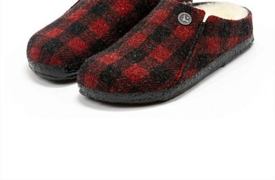Birkenstock Girl's Zermatt Rivet Kids Comfort Clogs Plaid Red