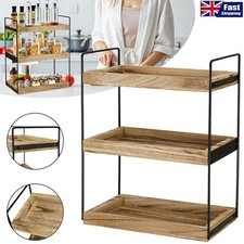 Kitchen Counter Shelf Coffee Condiment Storage Standing Station Organiser