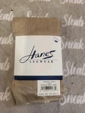 Hanes Baroque Scroll Patterned Tights Size AB